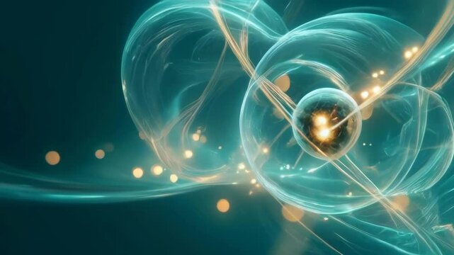 Dynamic particle motion in quantum energy field with glowing trails