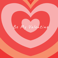 Valentine's day retro card. Vector illustration