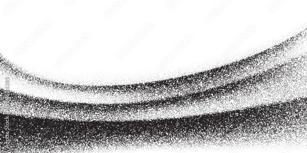 Poster noise grain background with waves of sand dust gradient and grunge texture. vector noise grain wave 