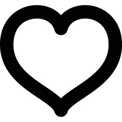 Fototapeta premium Heart Icon, Love Symbol, Isolated 