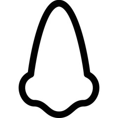 Human nose symbol, vector illustration
