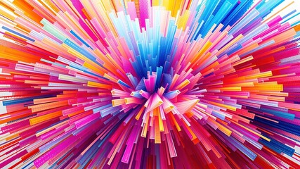 Abstract Freeform Festival Patterns: Artistic Exploration in Color