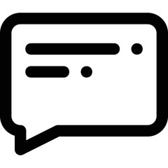 Chat box with content, flat design