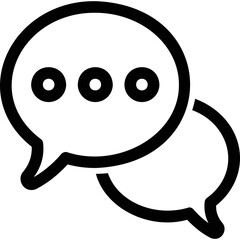 Chat bubbles icon, communication symbol
