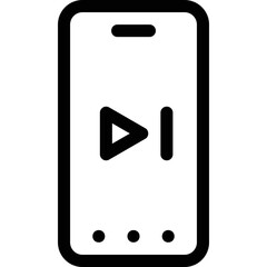 Mobile video control, play/pause button