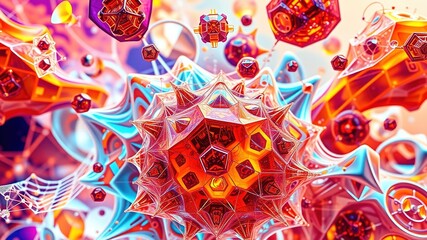 Naklejka premium Abstract Seasonal Science Illustrations for Engineering Applications
