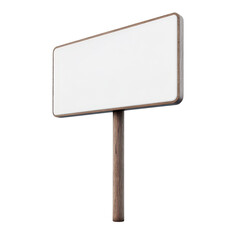 Fototapeta premium A blank wooden sign ready for custom messages or advertisements.