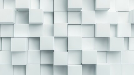 Abstract White Cube Wall