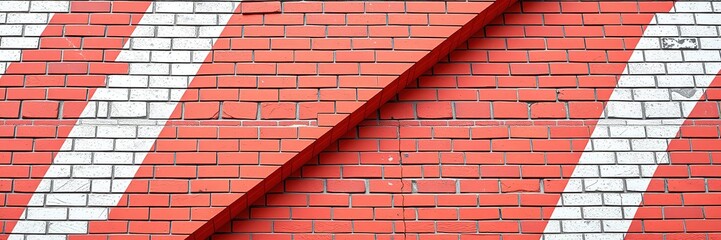 Obraz premium Classic Brick Diagonal Pattern - Vintage Architecture