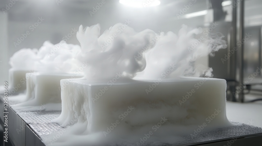 Poster happens to particle motion and spacing when dry ice undergoes sublimation