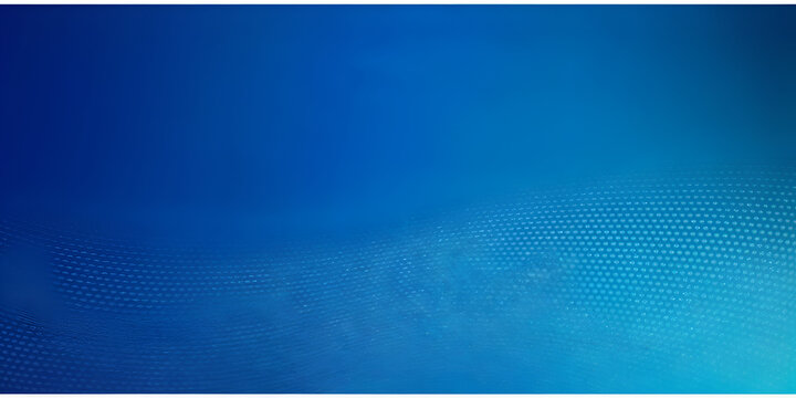 A vibrant blue abstract background features a subtle halftone pattern forming a gentle wave at the bottom. The texture is digital, creating a modern and sleek aesthetic.