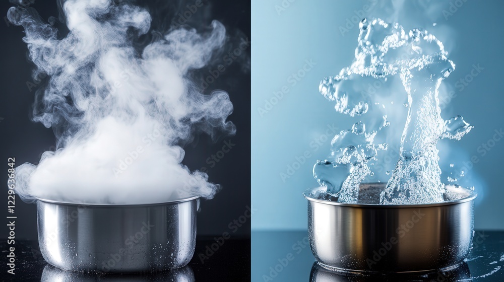 Poster difference between evaporation and boiling in terms of particle motion