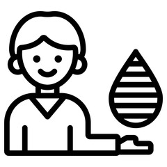 물방울과 사람 아이콘