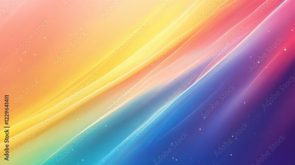 Poster abstract colorful background with diagonal lines and soft glow.