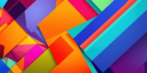 Geometric Designs: School Supplies Abstract Art