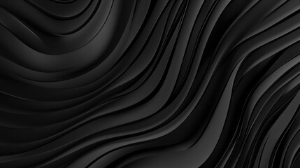 Abstract Black Wave Pattern