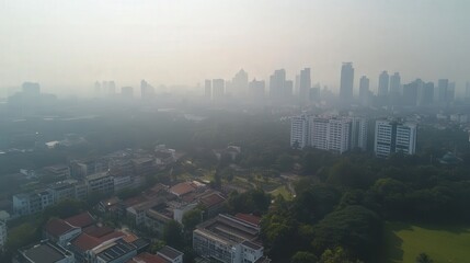 Obraz premium industrial activity play in increasing PM2.5 levels in the air