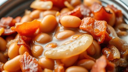 Hearty Canned Beans with Bacon and Onions - Delicious Comfort Food