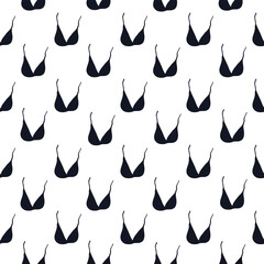 Lingerie seamless pattern background Woman underwear illustrations of brassiere Bra logo icon sign Doodle design Fashion print for clothes greeting invitation card banner poster wallpaper cover flyer