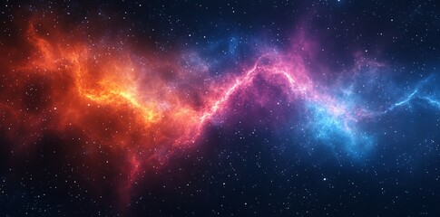 Fototapeta premium Stunning Nebula Space Background Red Blue Cosmic Art