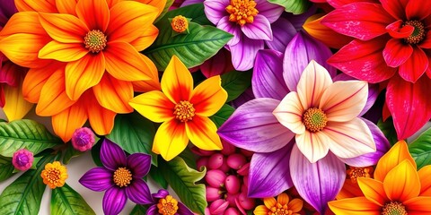 Mardi Gras Floral Design - Minimalist Elegance