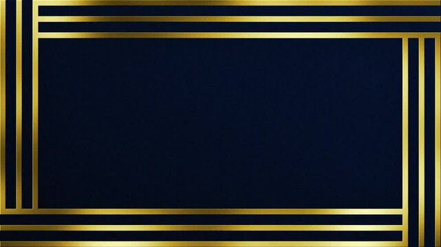 Elegant gold geometric frame with luxury style on dark background. Perfect for luxury invitations, branding, and sophisticated designs