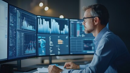 Retail Manager Supervising Team in Busy Store