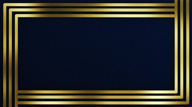 Elegant gold geometric frame with luxury style on dark background. Perfect for luxury invitations, branding, and sophisticated designs