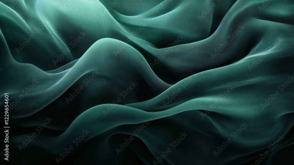 Poster dark green charcoal abstract background with flowing grainy texture creating a modern and dynamic wa