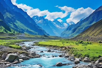 Mountains River Serene Landscape Inspiration