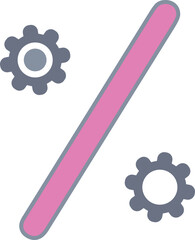 percent sign alphabet robot gear font