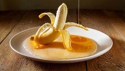 蜂蜜を掛けられているバナナ