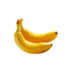Modern Minimalist Fresh Bananas Close-up on Black Background