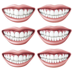 Obraz premium Perfect White Teeth Dental Care on transparent background.