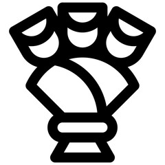 Bouquet. Editable stroke vector icon.