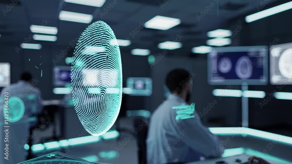 Poster innovative laboratory featuring holograms and futuristic vfx technology for advanced research and an