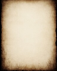 Aged Paper Texture with Burned Edges and Grass Design Vintage Background