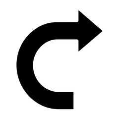 Vector Design Turn Right Icon Style