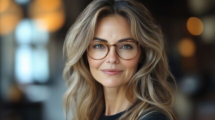 Obraz premium middle-aged European CEO working on laptop in modern office, smiling Latin Hispanic businesswoman at workspace