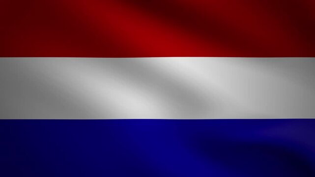 4k of netherland waving flag full screen
