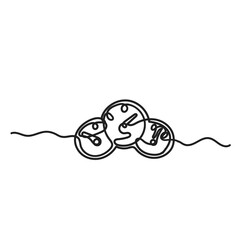continuous line drawing speedometer illustration