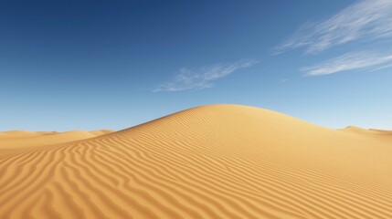 Golden Sand Dunes Under a Clear Blue Sky
