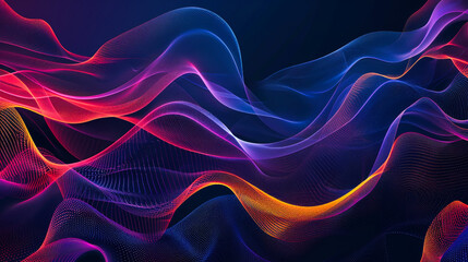 Obraz premium Abstract background with colorful wavy lines