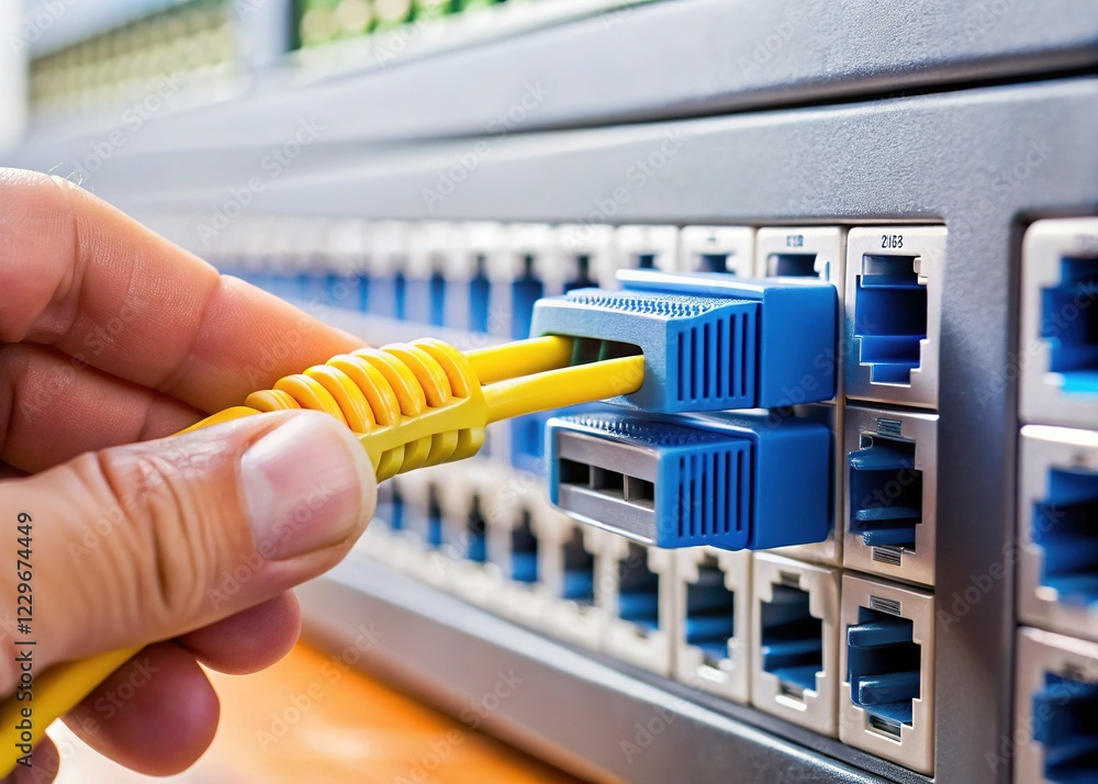 Aufkleber internet switch: easy plug and play connection for high-speed network access