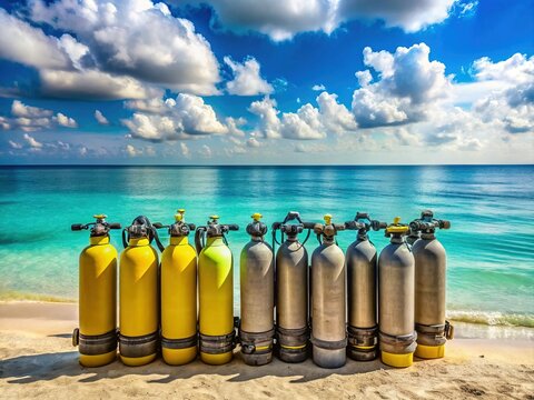 Minimalist Playa del Carmen Dive Prep: Cylinders & Gear, August 2023