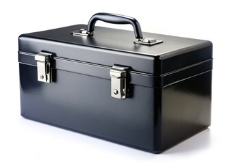New Black Square Toolbox, Studio Shot, Isolated on White Background - Perfect for DIY Projects