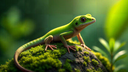 Obraz premium Malagasy Giant Day Gecko in Its Habitat