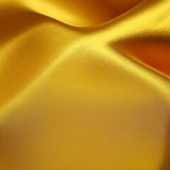Golden silk, satin close up. Fabric texture