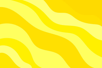 Aesthetic groovy neon yellow color backdrop, wavy natural texture background. Abstract waves wallpaper. Nature organic curvy landscape with lights, presentation, social media, poster, web banner