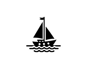 ship on white background